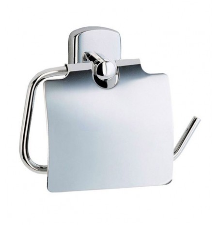Smedbo CK3414 Cabin Toilet Roll Euro Holder With Lid in Polished Chrome