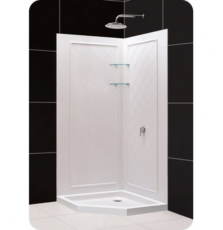 DreamLine Qwall4-Neo-DL-618 Qwall-4 Shower Base and Backwall Kit