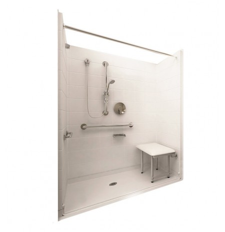 Ella 6030BF5P-DLX Deluxe Barrier Free Roll In Shower Kit - 60" x 30"