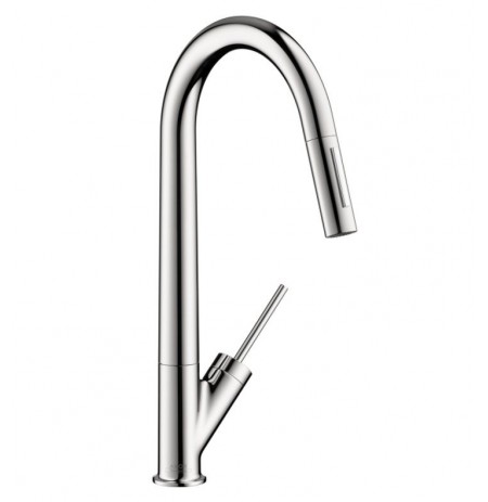 Hansgrohe 10821 Axor Starck 2-Spray HighArc Pull-Down Kitchen Faucet
