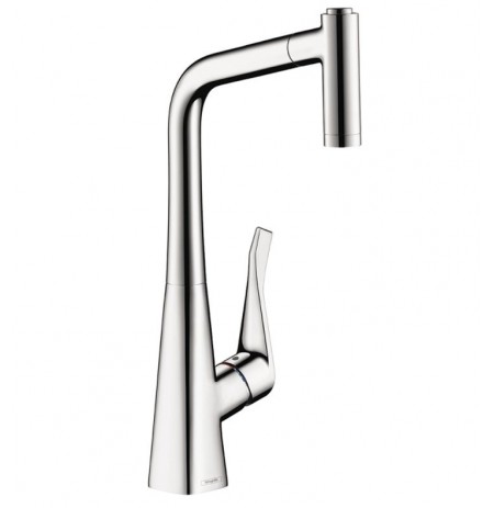 Hansgrohe 14820 Metris 2-Spray HighArc Pull-Out Kitchen Faucet