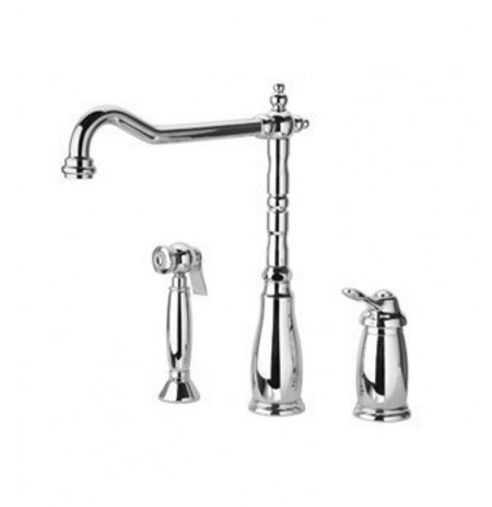 LaToscana US574ANT Old Fashion Kitchen Faucet with High Arc Spout