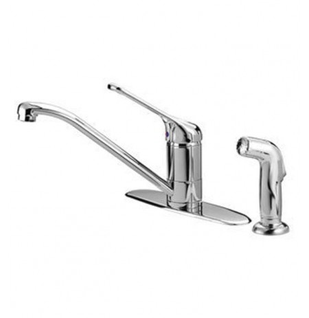 LaToscana TCGIPW574 Brushed Nickel Giotto Kitchen Faucet with Low Arc Swivel Spout