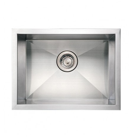 Whitehaus WHNCM2015 Noah's Collection Brushed Stainless Steel Commercial Single Bowl Undermount Sink