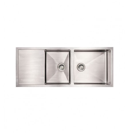 Whitehaus WHNCMD5221 Noah's Collection Brushed Stainless Steel Commercial Single Bowl Reversible Undermount Sink with an Integra