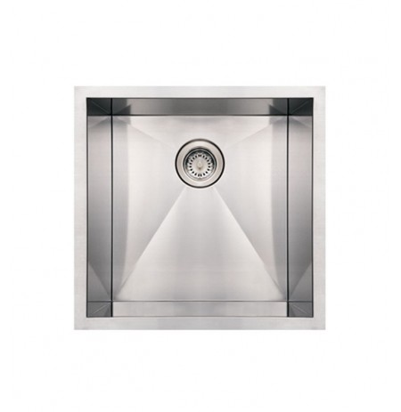Whitehaus WHNCM1920 Noah's Collection Brushed Stainless Steel Commercial Single Bowl Undermount Sink