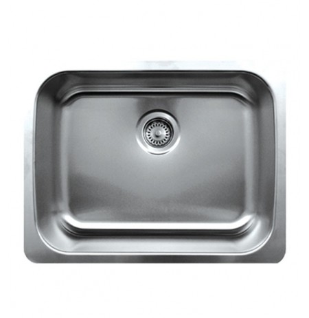 Whitehaus WHNU2318 Noah's Collection Brushed Stainless Steel Single Bowl Undermount Sink