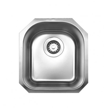 Whitehaus WHNU1618 Noah's Collection Brushed Stainless Steel Single Bowl (D-Bowl) Undermount sink