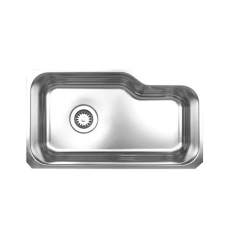 Whitehaus WHNUB3016 Noah's Collection Brushed Stainless Steel Single Bowl Undermount Sink
