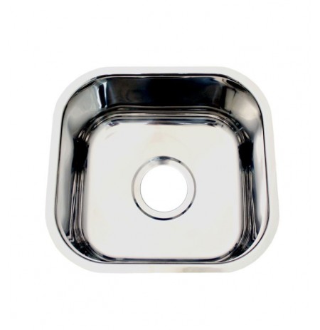 Whitehaus WHNU1212 Noah's Collection Brushed Stainless Steel Single Bowl Undermount Sink