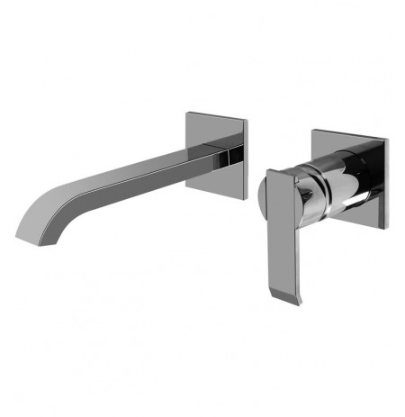 Graff G-6235-LM38W Qubic L 7 1/2" Wall Mounted Lavatory Faucet with Single Handle