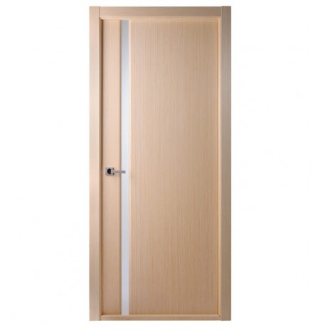 Arazzinni G208-BO Grand 208 Interior Door in a Bleached Oak Finish with Frosted Glass Strip