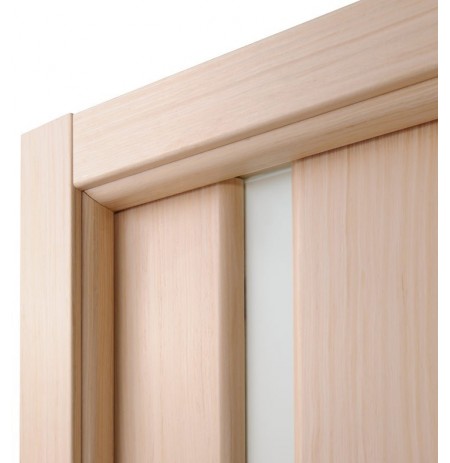 Arazzinni G208-BO Grand 208 Interior Door in a Bleached Oak Finish with Frosted Glass Strip