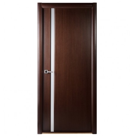 Arazzinni G208-W Grand 208 Interior Door in a Wenge Finish with Frosted Glass Strip