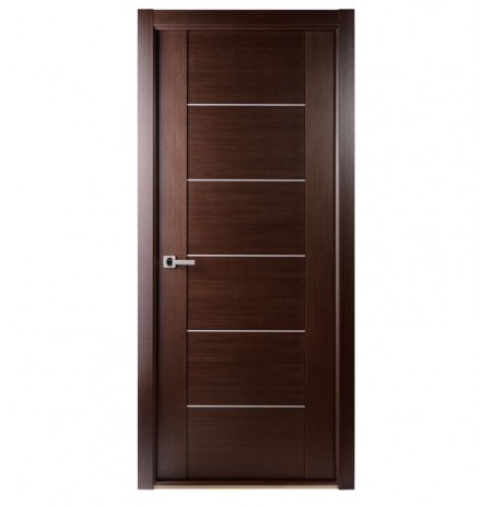 Arazzinni M201-W Maximum 201 Interior Door in a Wenge Finish with Aluminum Strips