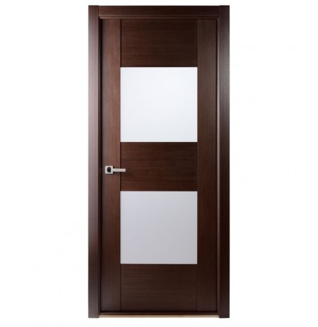 Arazzinni M204-W Maximum 204 Interior Door in a Wenge Finish with Frosted Glass Panels