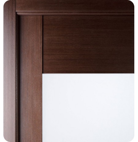 Arazzinni M204-W Maximum 204 Interior Door in a Wenge Finish with Frosted Glass Panels