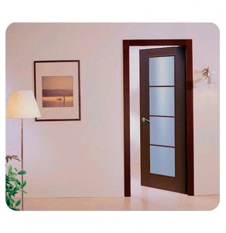 Arazzinni ML310-W Modern Lux Interior Door in a Wenge Finish with Frosted Glass