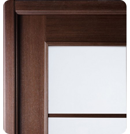 Arazzinni ML310-W Modern Lux Interior Door in a Wenge Finish with Frosted Glass