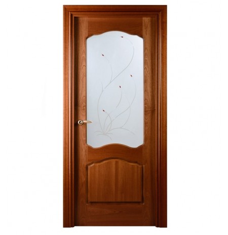 Arazzinni DV-S Desta Verra Interior Door in a Sapele Finish with Frosted Glass Design