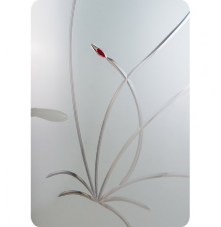 Arazzinni DV-S Desta Verra Interior Door in a Sapele Finish with Frosted Glass Design