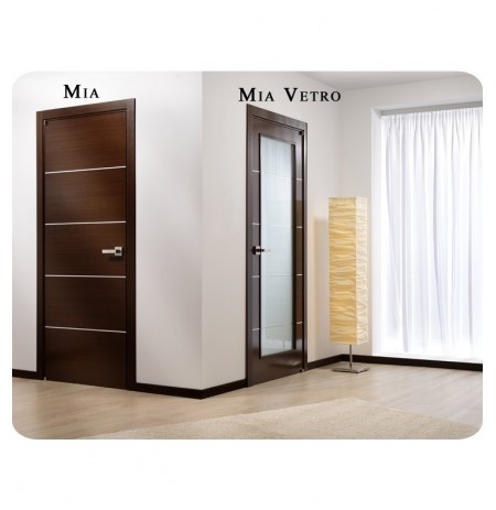 Arazzinni M-IW Mia Interior Door in a Wenge Finish with Silver Strips