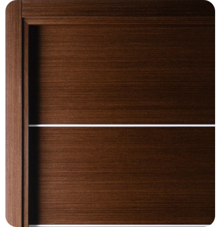 Arazzinni M-IW Mia Interior Door in a Wenge Finish with Silver Strips