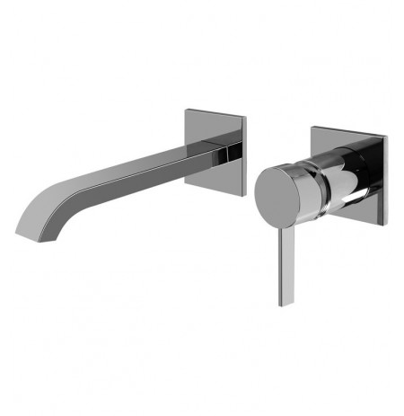 Graff G-6235-LM39W Qubic Tre L 8" Wall Mounted Lavatory Faucet with Single Handle