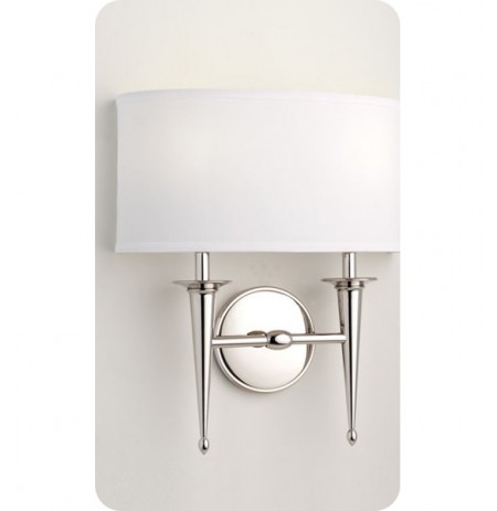 Ayre SIED-A-WS Siena Duo Wall Sconce Light with White Shantung Diffuser