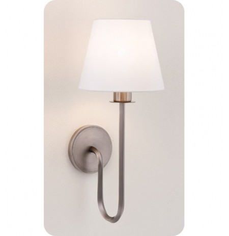 Ayre VER1-S-WS Vertex Wall Sconce Light with White Shantung Diffuser