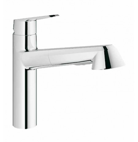 Grohe 33330002 Eurodisc Cosmopolitan Dual Spray Pull-Out Faucet in Super Steel
