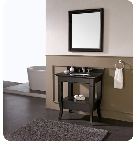 Avanity MILANO-V30-BK Milano 30" Black Modern Bathroom Vanity
