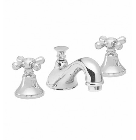 California Faucets 2002-CR Builders 20 Series Traditional Spout Widespread Faucet with Metal Cross Handles