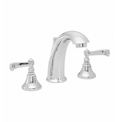 California Faucets 2102-SM Builders 21 Series High Spout Widespread Faucet with Smooth Scroll Lever Handles