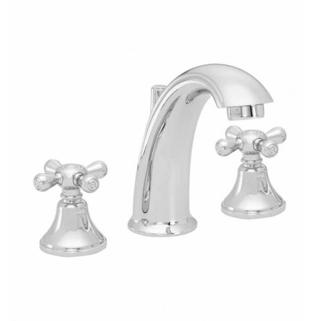 California Faucets 2102-CR Builders 21 Series High Spout Widespread Faucet with Metal Cross Handles