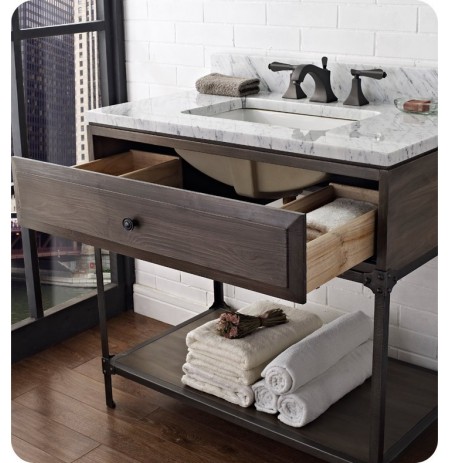 Fairmont Designs 1401-VH36 Toledo 36" Open Shelf Modern Bathroom Vanity