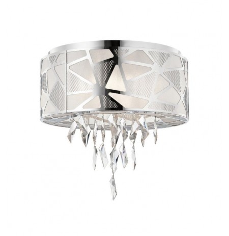Elan Lighting 83585 Angelique Flush Mount in Platinum With White Acrylic