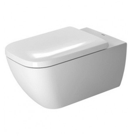 Duravit 2550090092 Happy D.2 Elongated One-Piece Rimless Toilet in White Finish