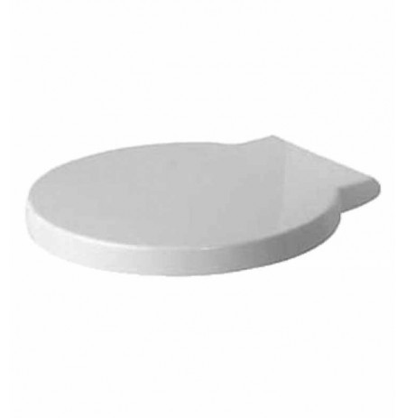 Duravit 0065880099 Starck Plastic Round Toilet Seat and Cover in White Alpin Finish