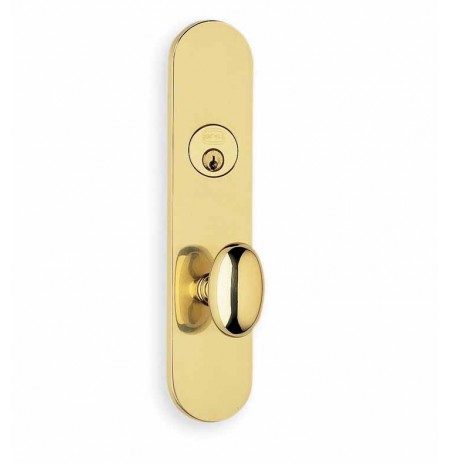 Omnia 3432 Customizable Traditional Mortise Entrance Knob Lockset with Plates