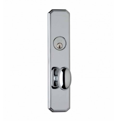 Omnia 11432 Customizable Traditional Mortise Entrance Knob Lockset with Plates