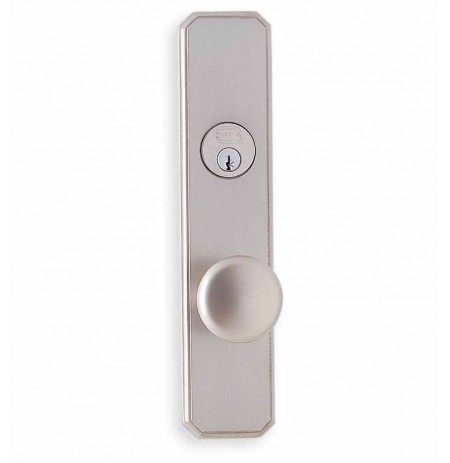 Omnia 11442 Customizable Traditional Mortise Entrance Knob Lockset with Plates