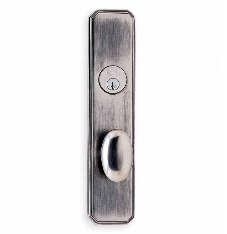 Omnia 11860 Customizable Contemporary Mortise Entrance Knob Lockset with Plates