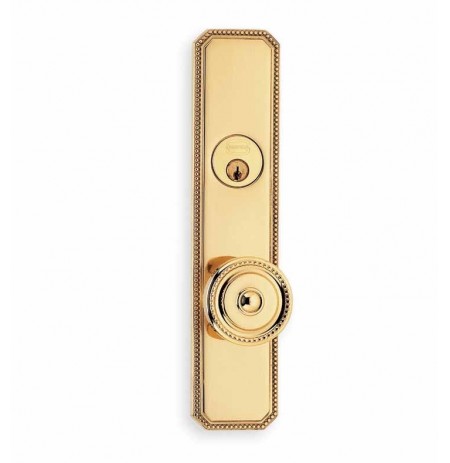 Omnia 25430 Customizable Contemporary Mortise Entrance Knob Lockset with Plates