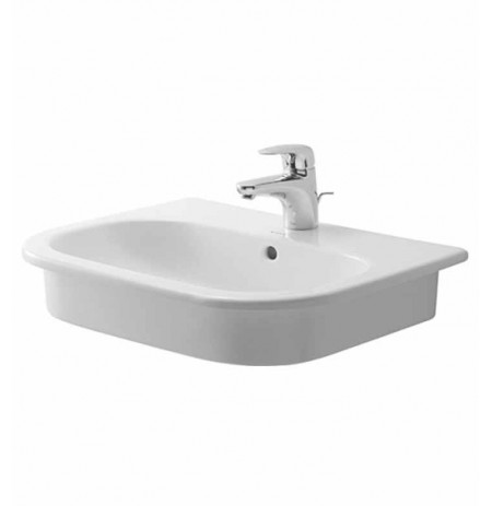 Duravit 03375400 D-Code 21 1/2 Drop In Bathroom Sink with Overflow