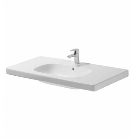 Duravit 03421000 D-Code 41 3/8 inch Porcelain Bathroom Sink