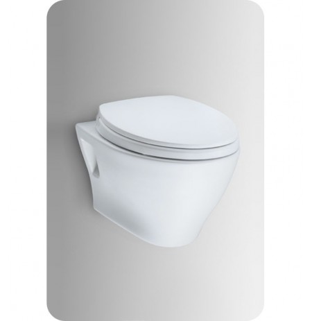 TOTO CT418F Aquia® Wall-Hung Dual-Flush Toilet, 1.6GPF & 0.9GPF