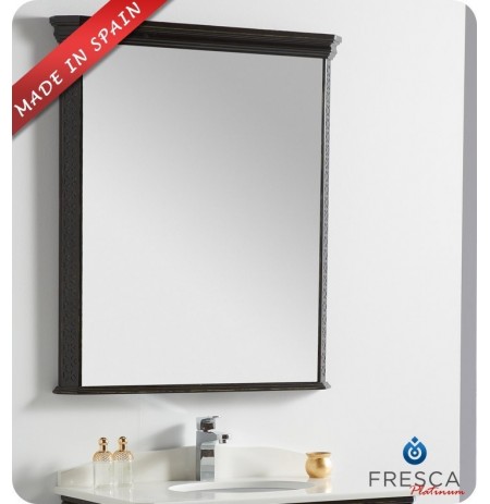 Fresca Platinum FPMR7524AB London 32" Bathroom Mirror in Antique Black w/ Fog-Free System
