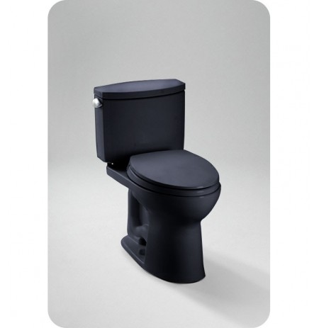 TOTO CST454CEF Drake II Two Piece Toilet in Ebony Black, 1.28 GPF