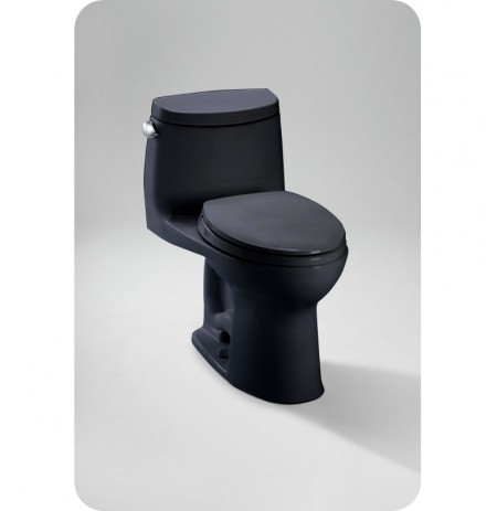 TOTO MS604114CEF UltraMax II Toilet in Ebony Black Finish, 1.28 GPF - ADA in Ebony Black